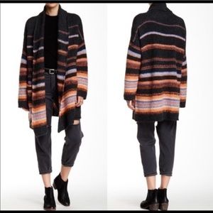 Free People Alpaca Stripe Cardigan Size S